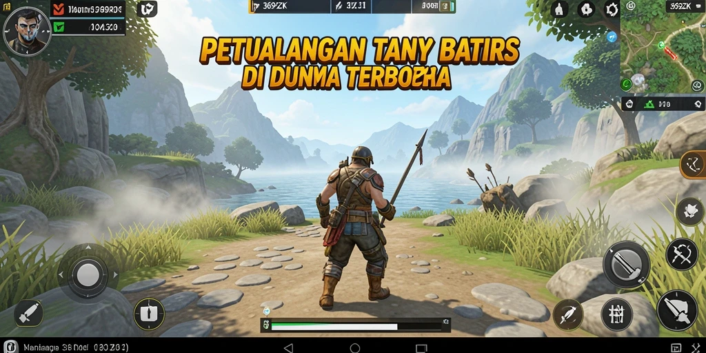 Screenshot gameplay 369ZK yang menampilkan eksplorasi dunia terbuka.