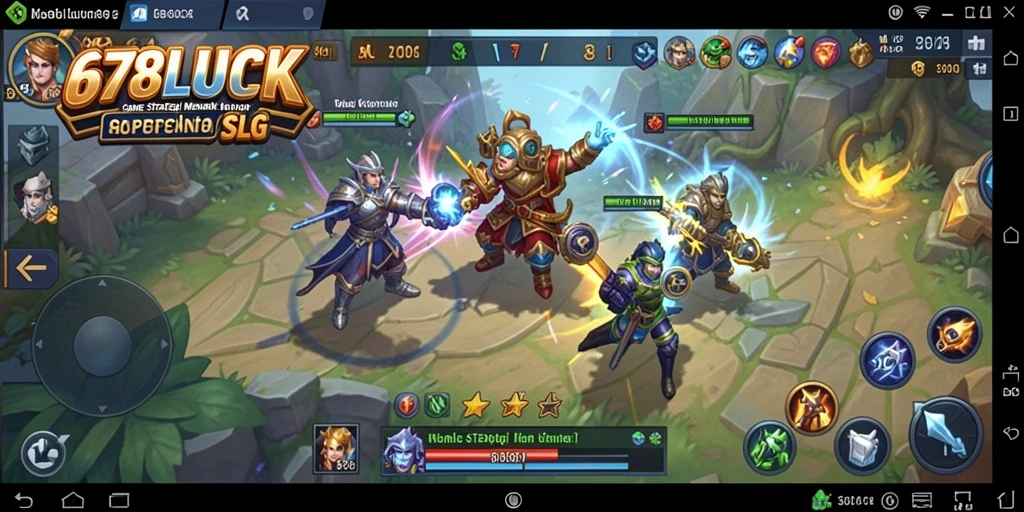 Screenshot gameplay 678LUCK yang menarik dengan pertempuran strategis.