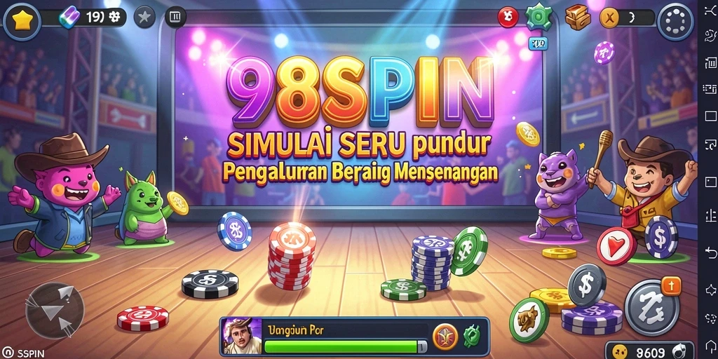 Tampilan gameplay dinamis dalam 98SPIN yang penuh aksi.