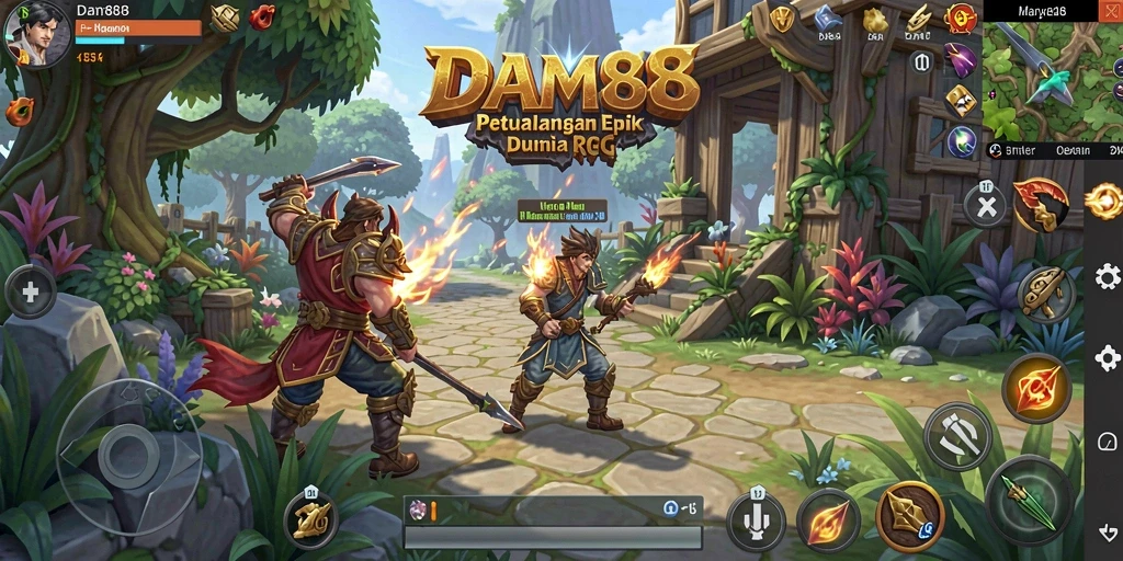 Tampilan gameplay menakjubkan dari DAM88 dengan aksi RPG yang seru.