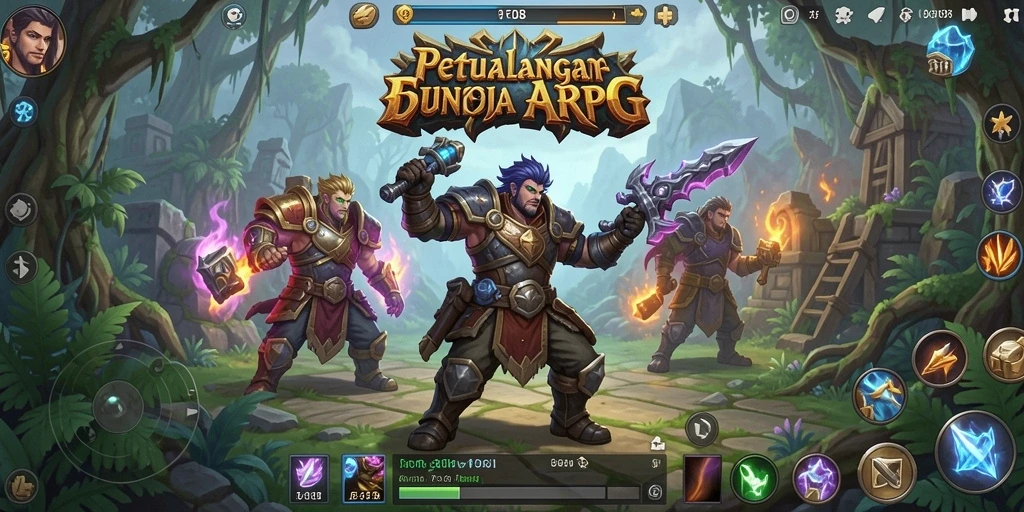 Tampilan aksi seru dalam gameplay FO8 ARPG.