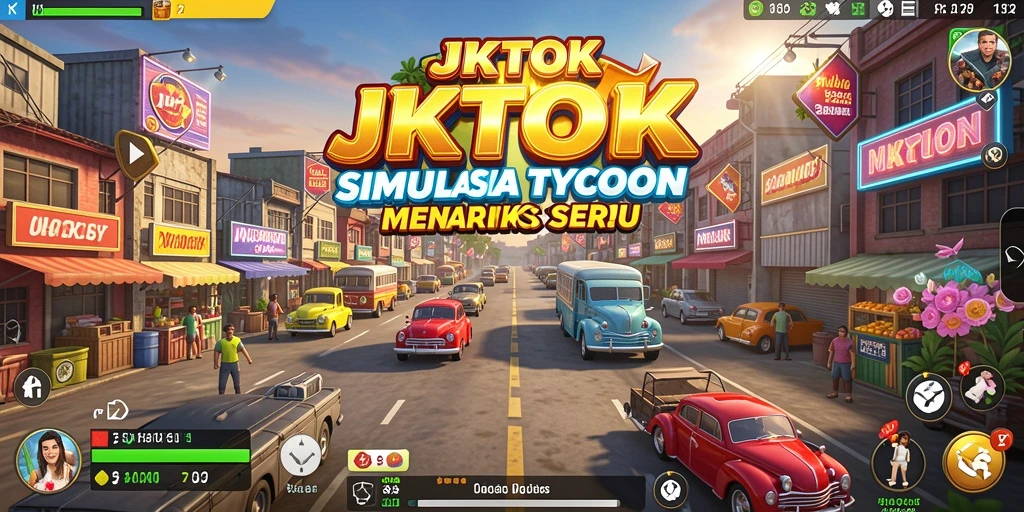 Screenshot gameplay JKTOK dengan elemen Tycoon yang menarik.