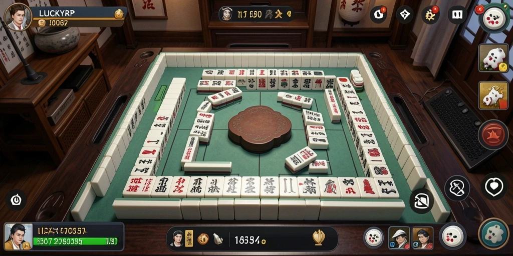 Tampilan menarik gameplay Mahjong dalam LUCKYRP yang menantang.