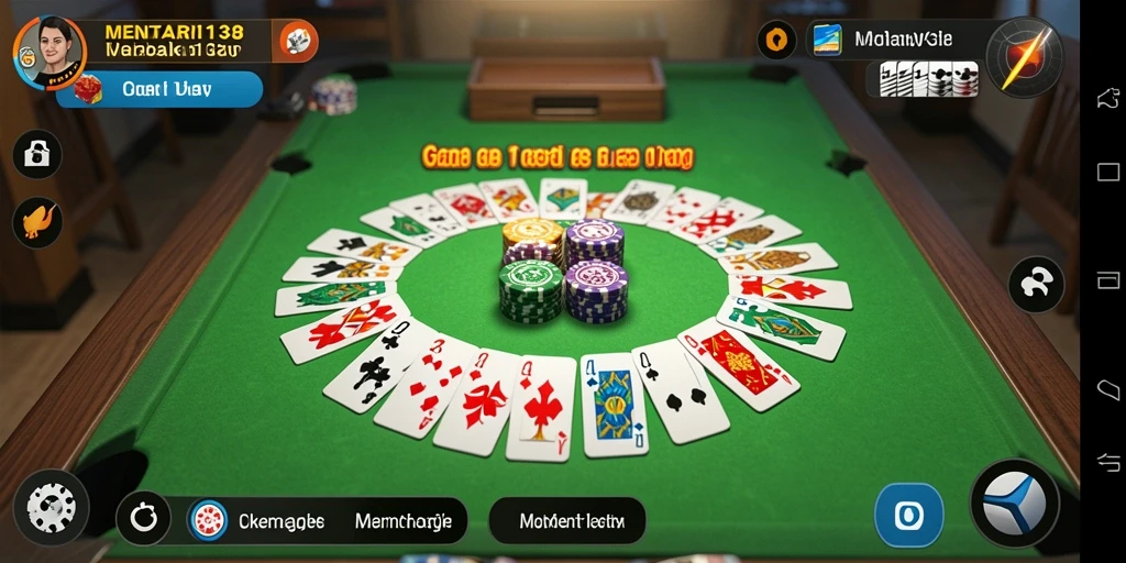 Tampilan gameplay Gaple yang menarik dan interaktif dalam MENTARI138.