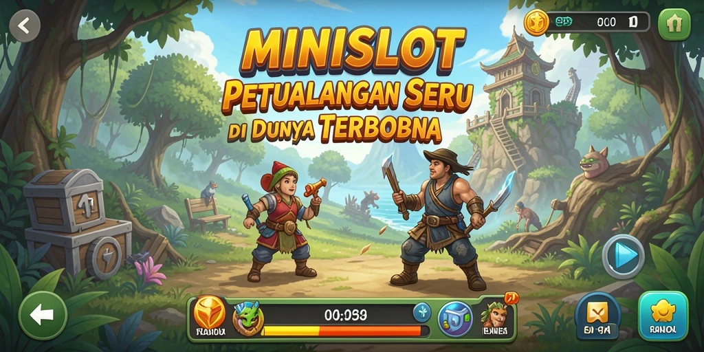 Gameplay MINISLOT yang menampilkan dunia terbuka yang luas dan dinamis.