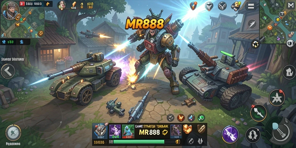 Tampilan gameplay strategis yang menegangkan di MR888.