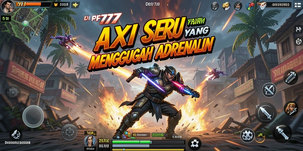 Tampilan aksi menegangkan dalam gameplay PF777.