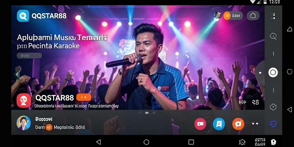 Tampilan gameplay dari pengalaman karaoke di QQSTAR88.